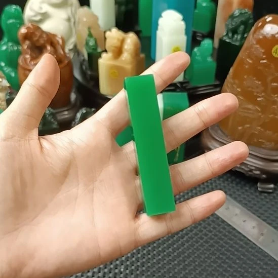 印石寿山石雅安绿闲章