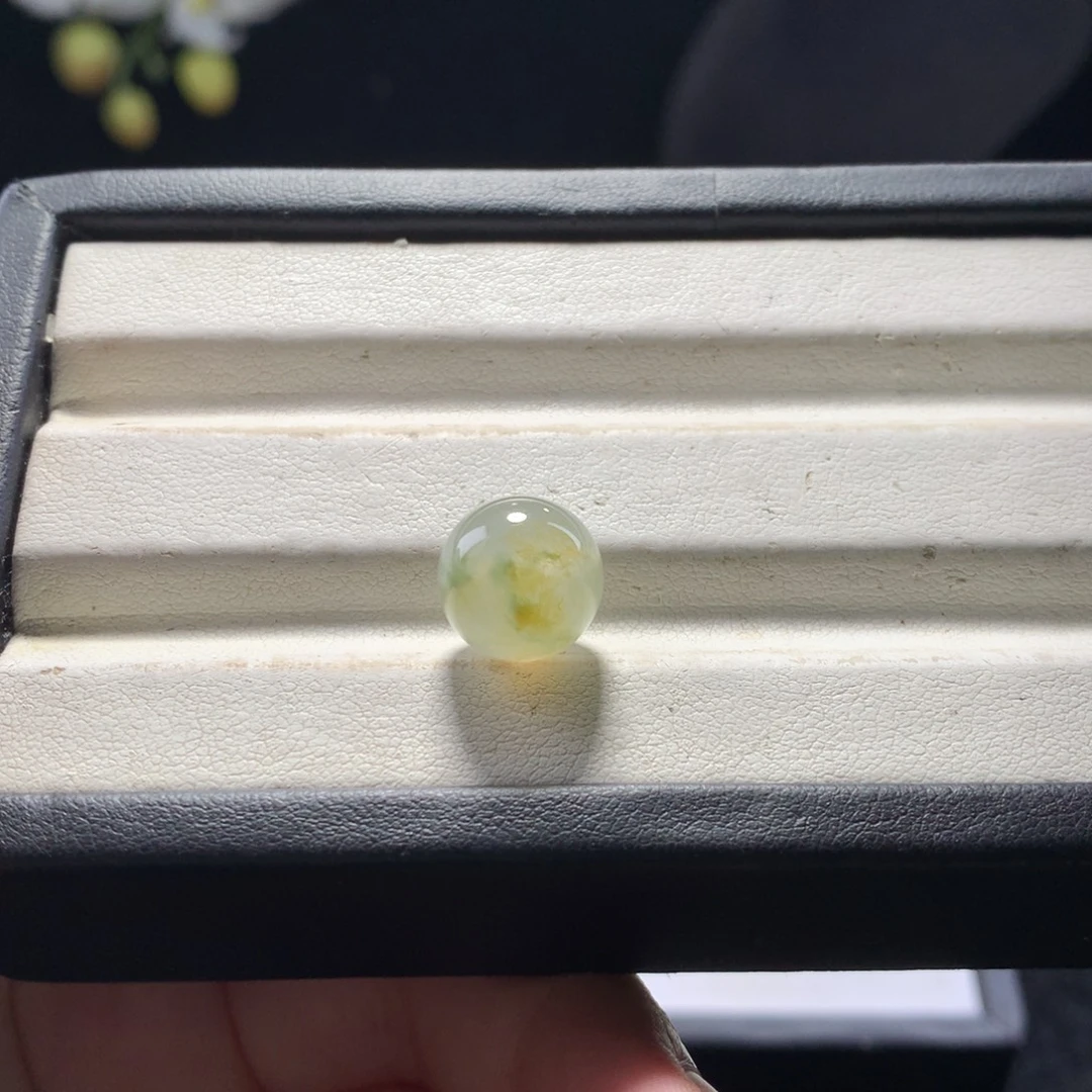 翡翠未镶嵌手链卡12冰黄飘绿