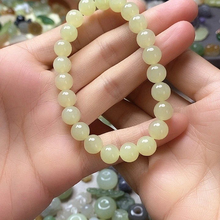 未镶嵌和田玉挂件卡8mm手串