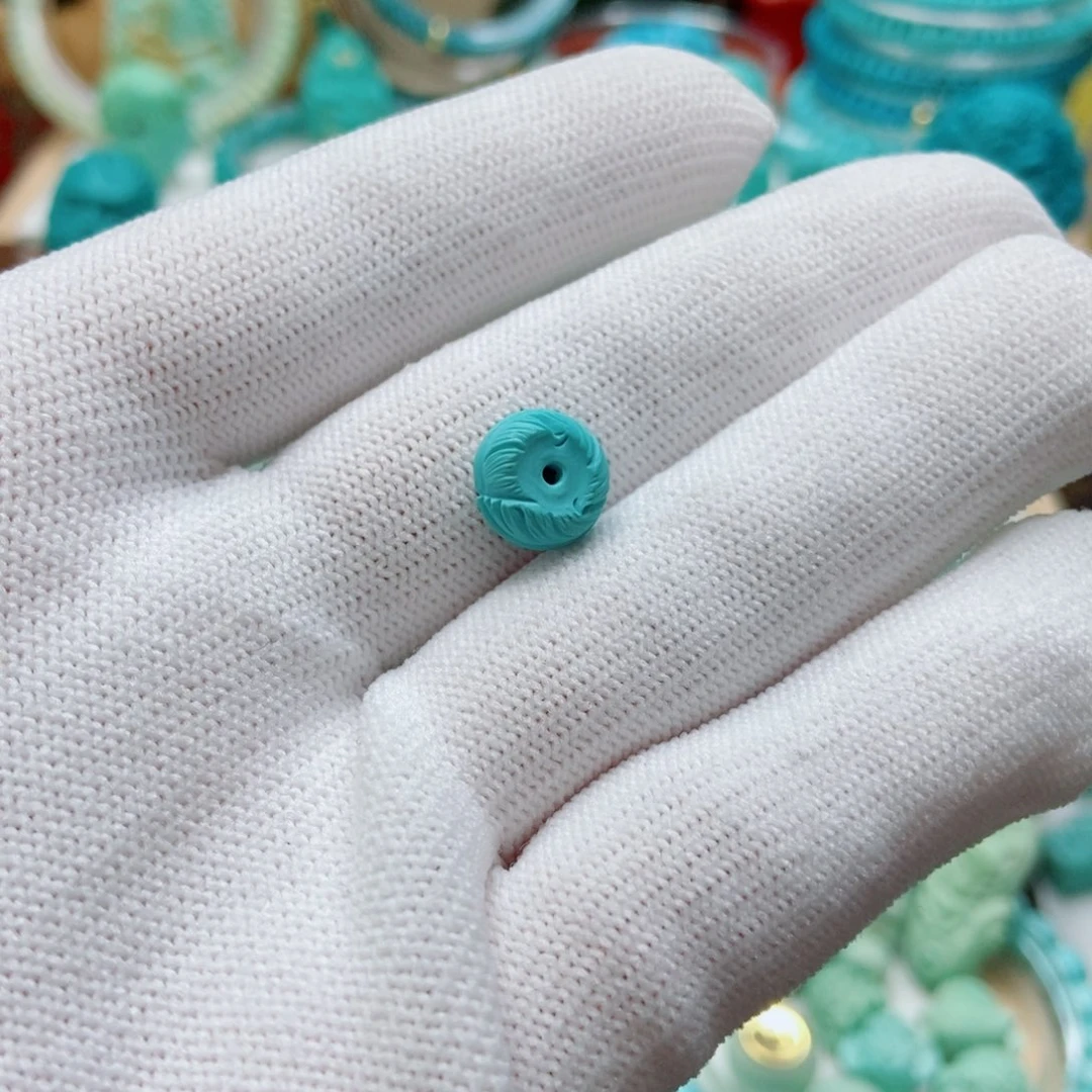 绿松石未镶嵌羽毛扣