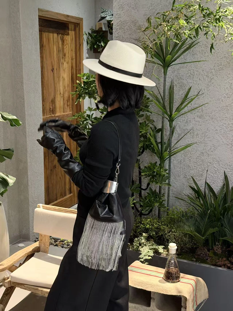 CHENZHIXIAN【繁星点点】流苏小方包斜挎托特女包