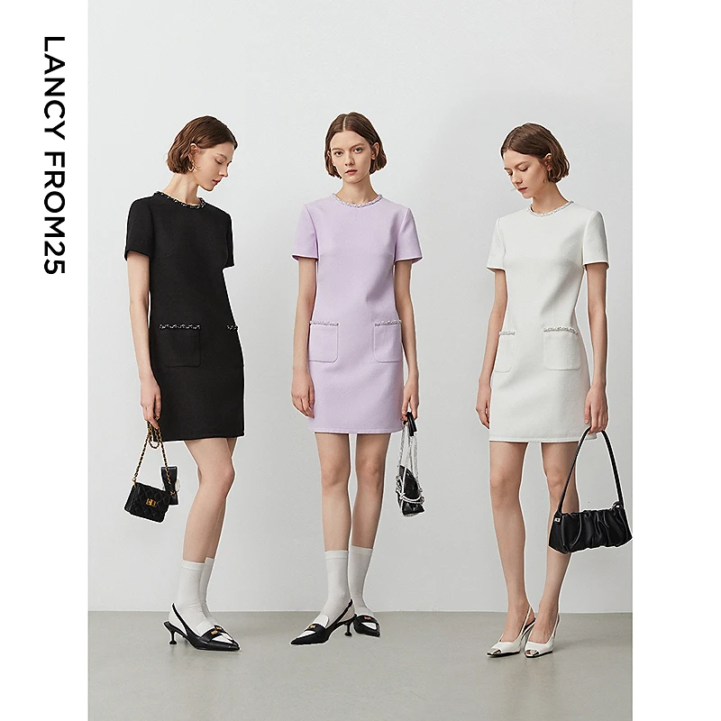 【朗姿Basic衣橱】小香风法式裙子女2024夏新款气质设气质欧若风