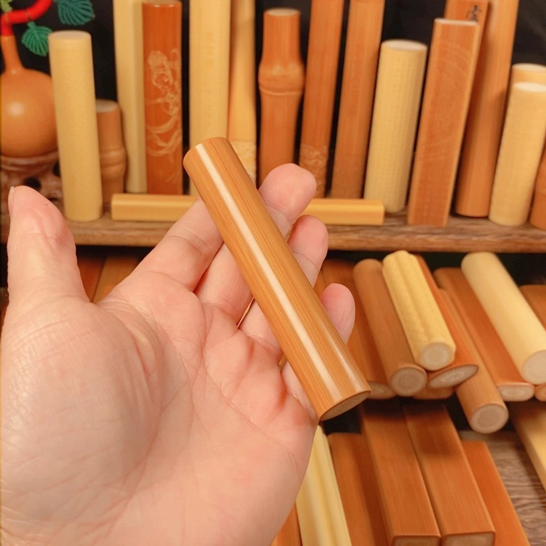 实心玉竹文玩手把件