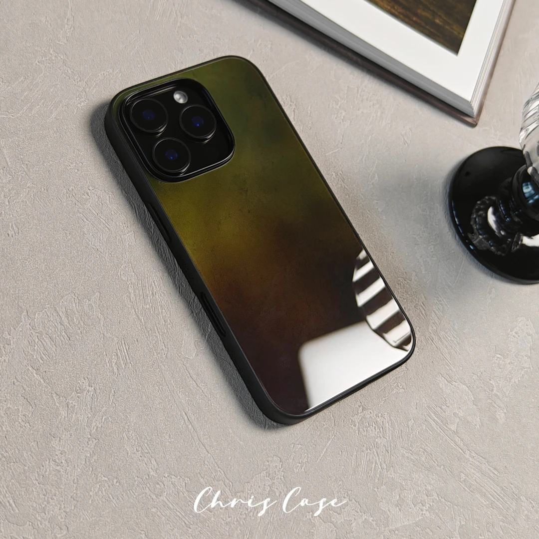 「石苔沉褐」新中式适用于苹果16promax/15pro高级感手机壳14pro/13