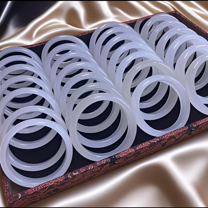 缔洛珠宝白月光荔枝冻玛瑙玉髓手镯【宽版】（多样性发货 拍一发