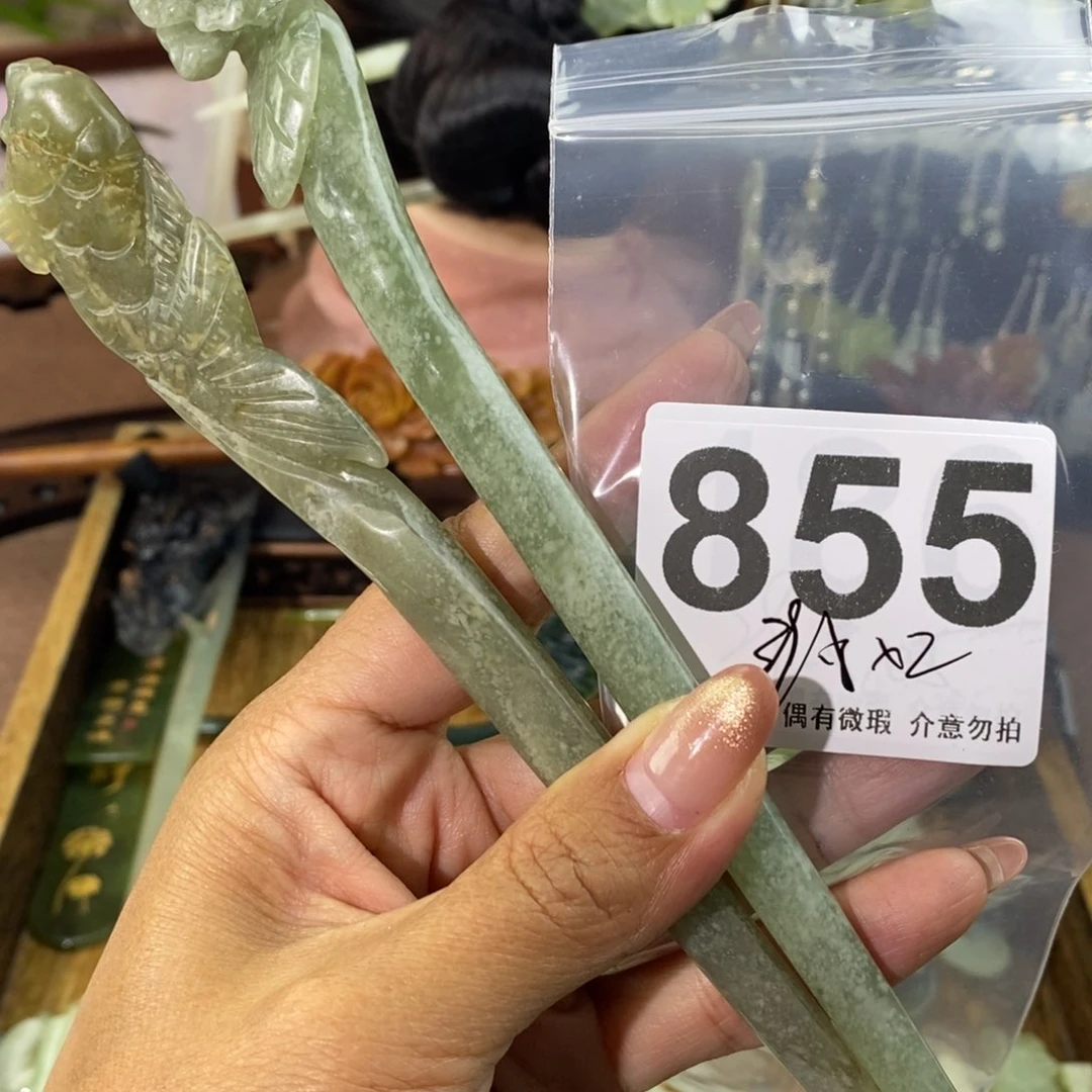 蛇纹石玉发饰未镶嵌0**3