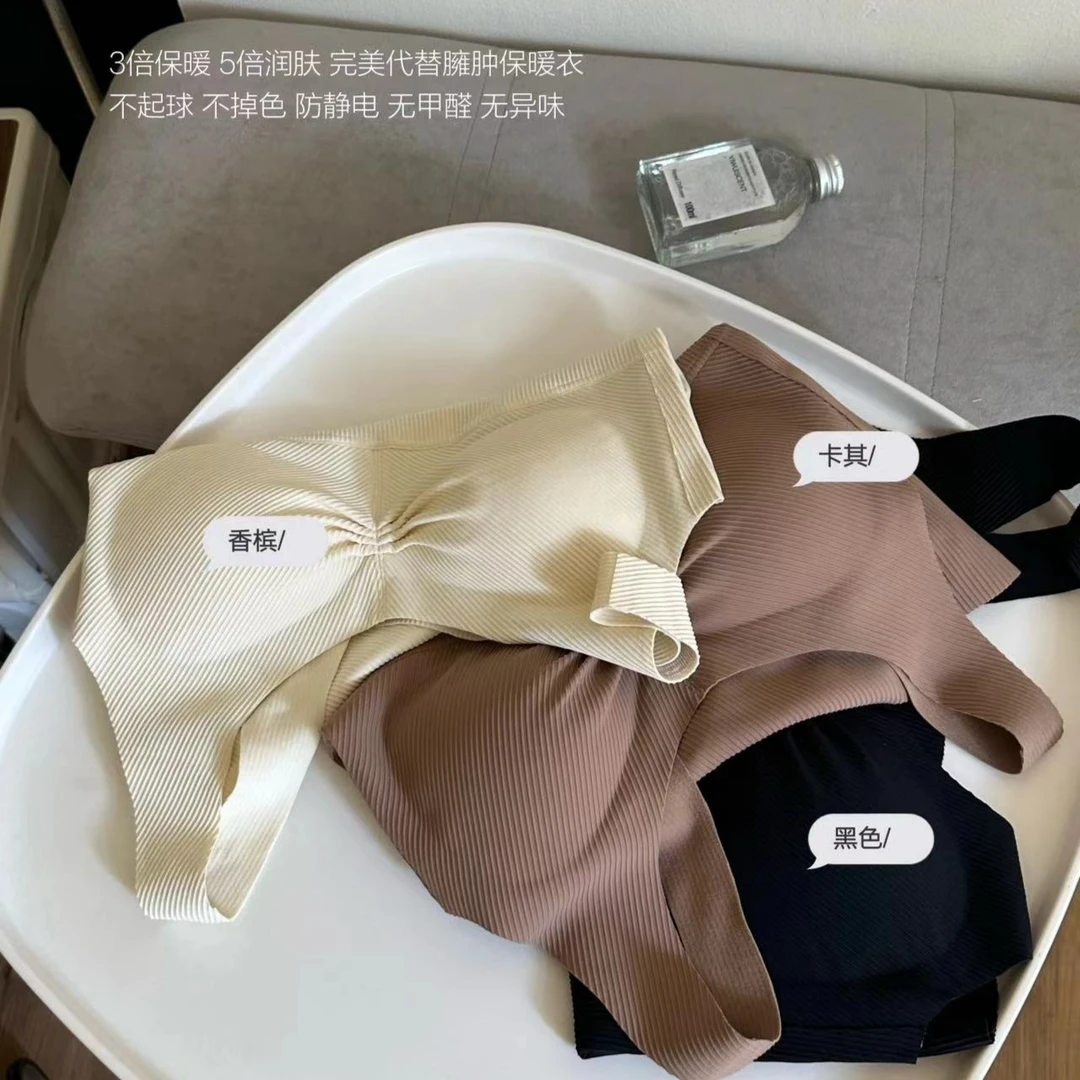 女士抹胸-2C717新款纯色舒适里机纹理外穿抹胸