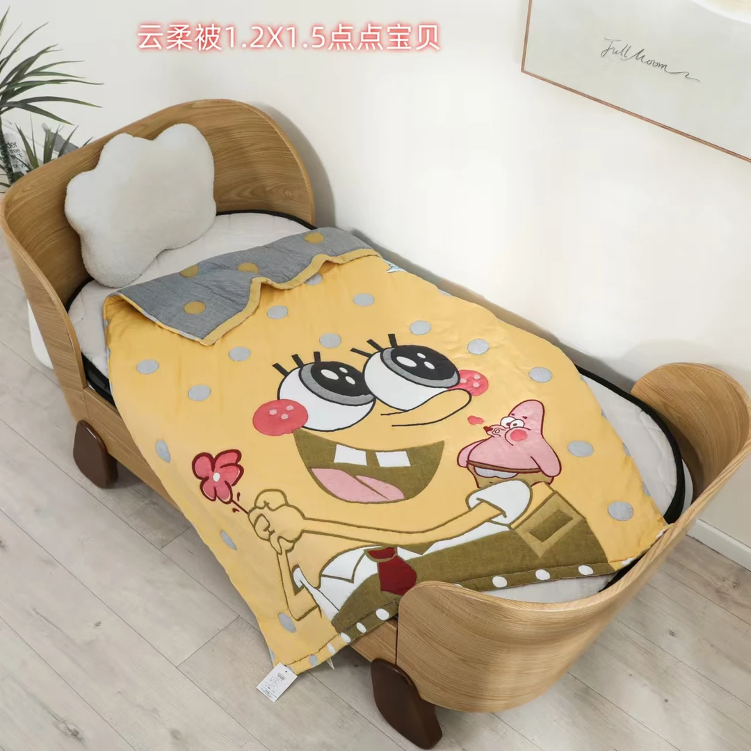 【点点宝贝黄】120/150cm多层轻奢亲肤纱布加厚柔软冬被泡芙被