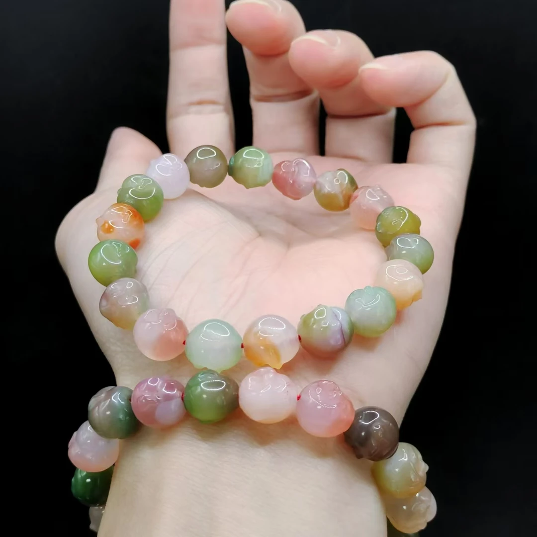 【老三珠宝】盐源DIY佛头单圈手串X14【多样性发其一】约9mm