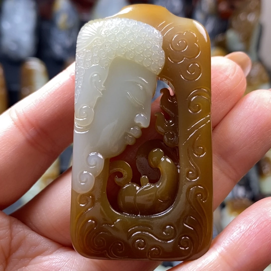 和田玉未镶嵌挂件