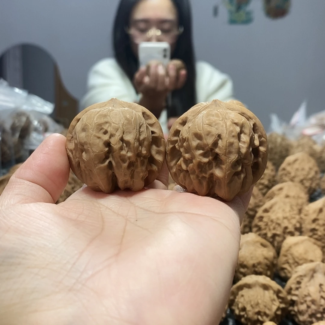吊坠文玩核桃达摩40黄