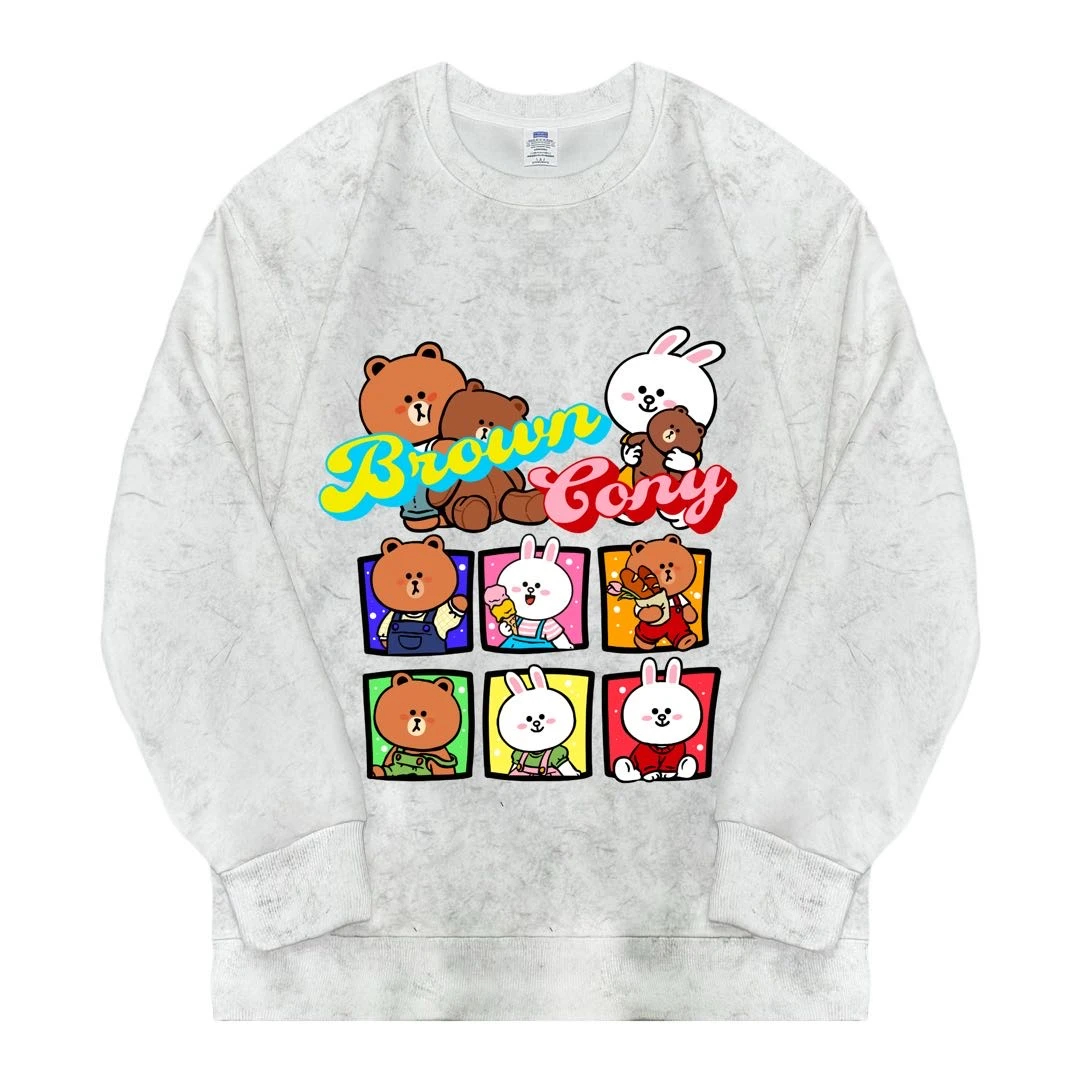 四条友【布朗熊和可妮兔】卫衣短袖合集 宽松卡通重磅卫衣男女同款