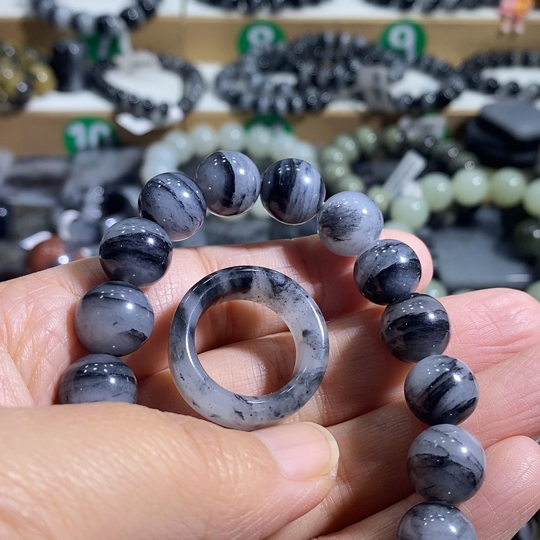 咖***啡石英质玉未镶嵌手链