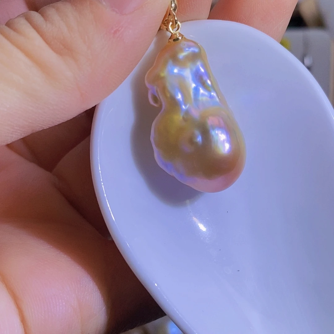 合金天然淡水珍珠（微瑕）淡水珍珠