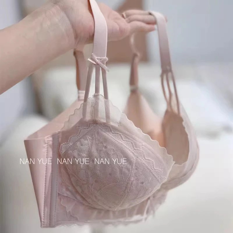 调整型内衣女小胸显大聚拢无钢圈上无痕无钢圈小胸聚拢防下垂内衣