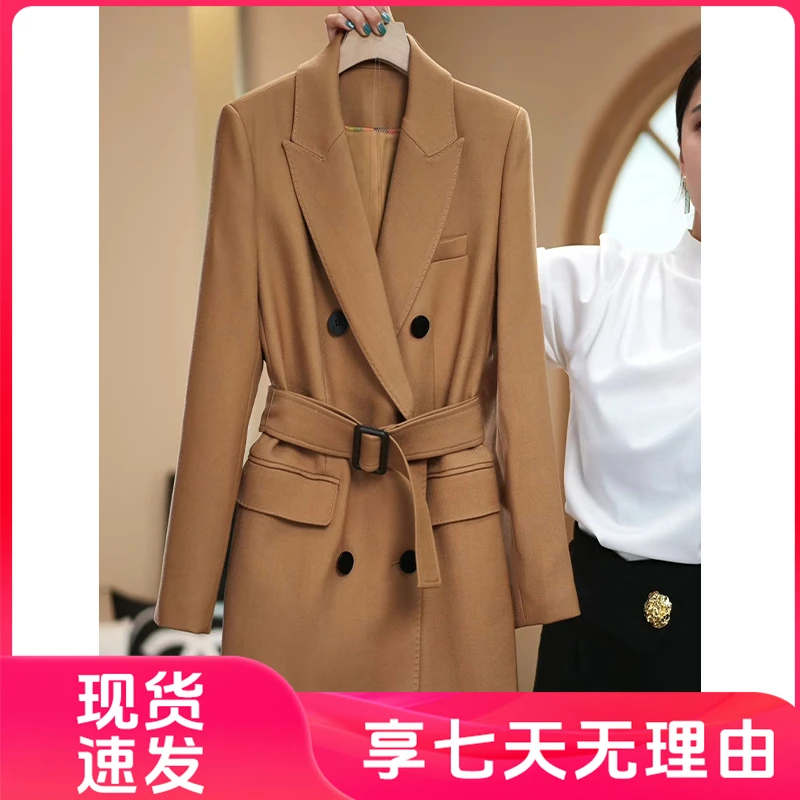 【AMNK服饰】2024秋冬驼色新款高级简约设计师系列西装外套