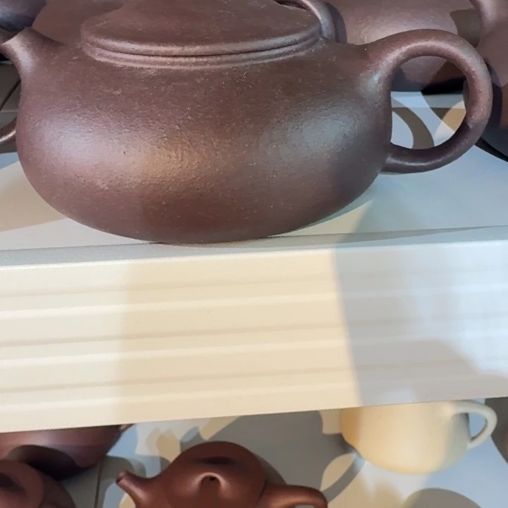 紫砂茶壶天青220cc寒江 