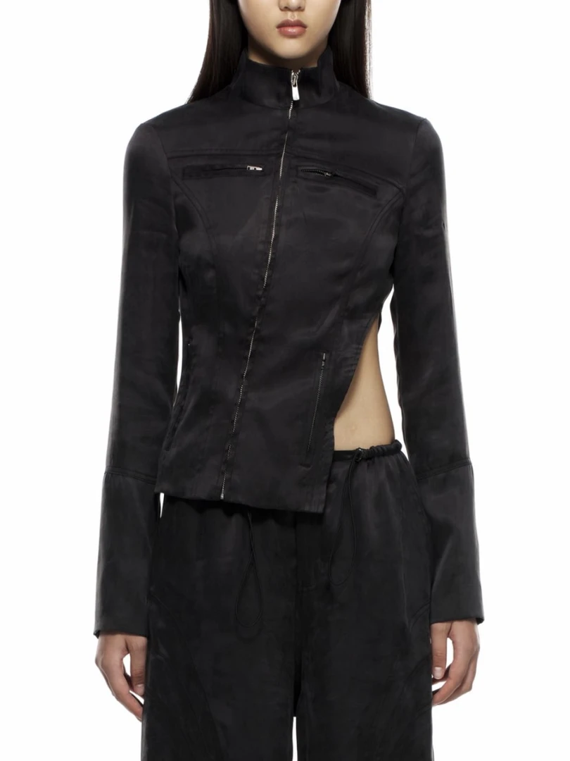 【LIBERTIES】MARRKNULL25SS新品黑色不规则侧开衩夹克