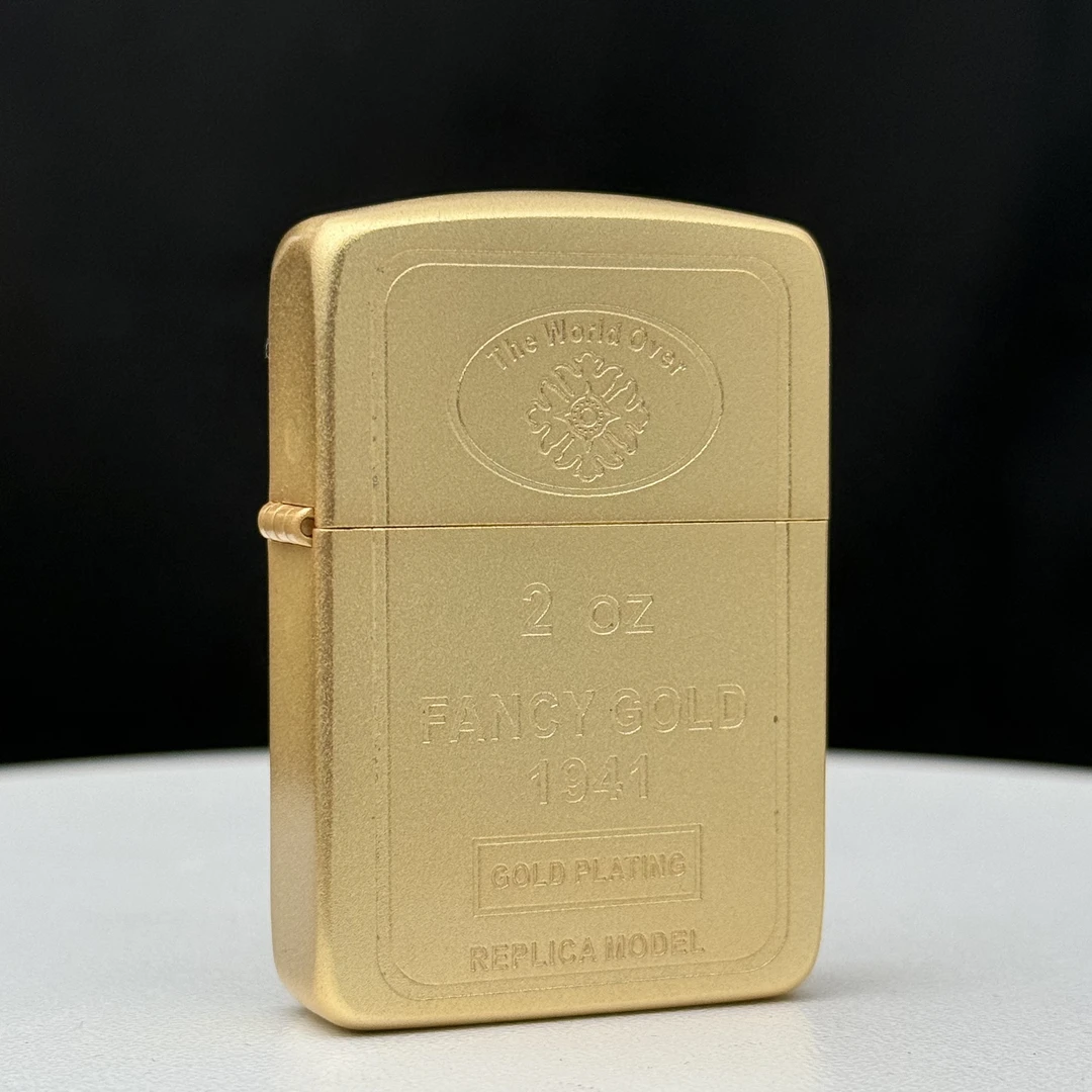 ZIPPO 打火机正品   1941B镀金磨砂金砖 1533【大白专属】