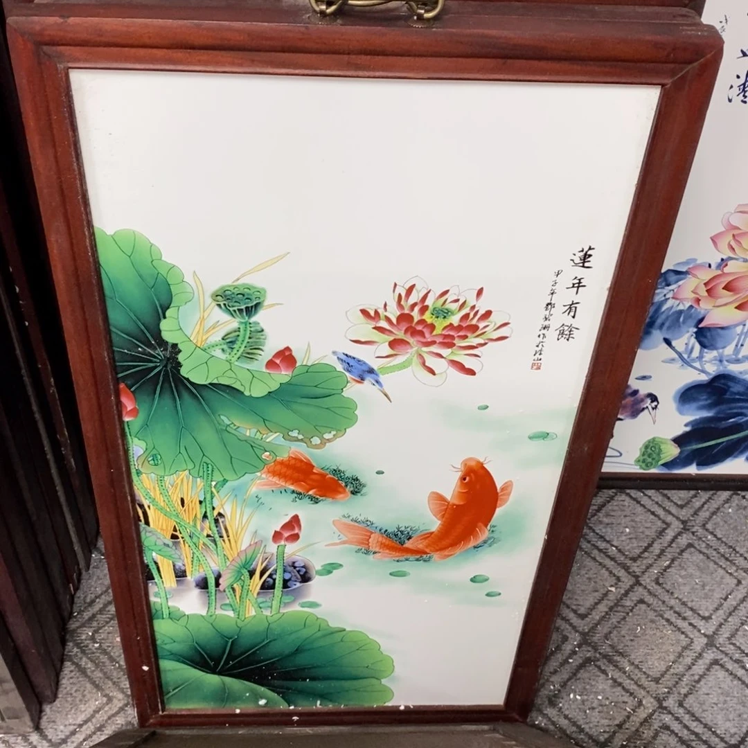 瓷片86*46 景德镇瓷板画柴窑烧制