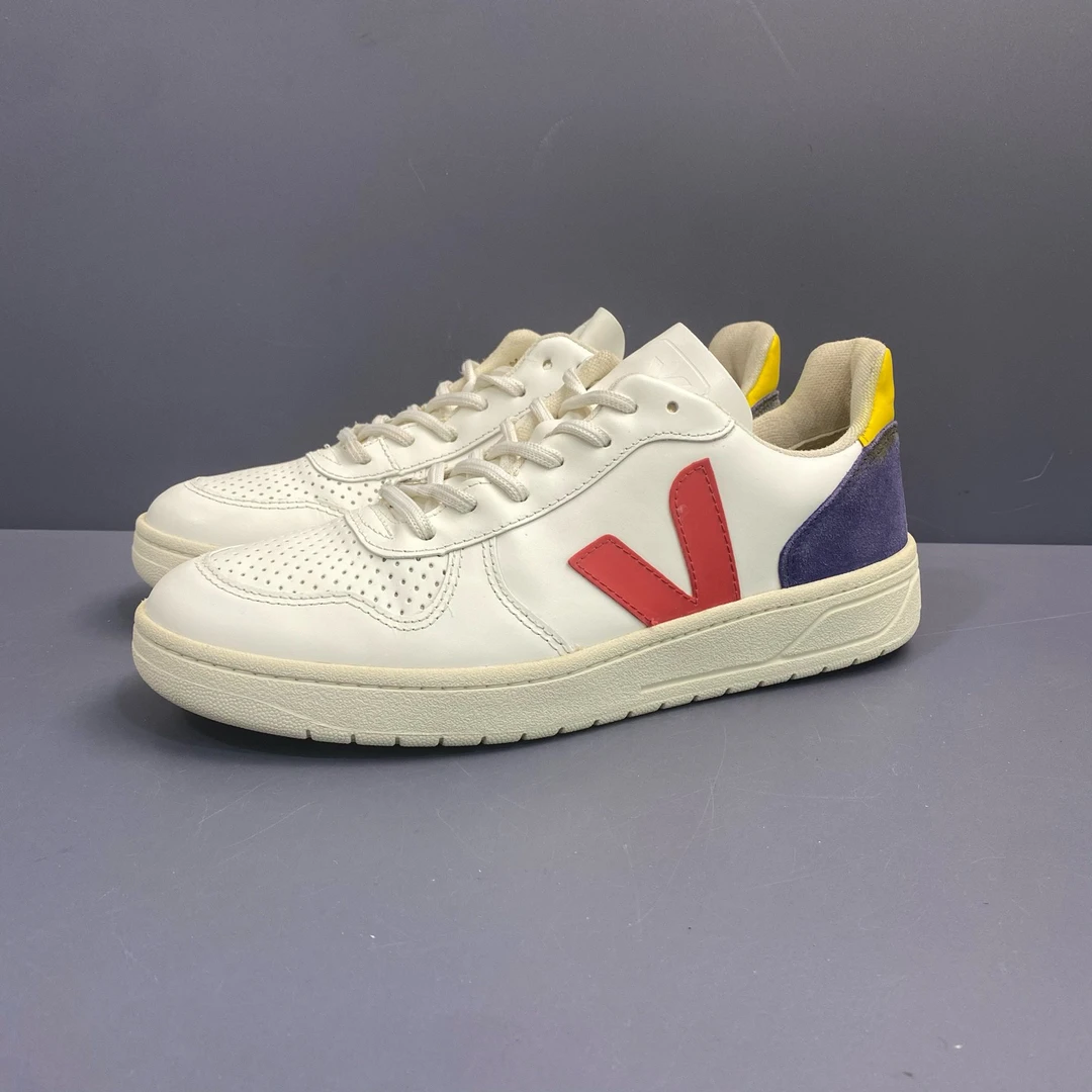 95新 HOGAN 40码 veja 白红蓝 板鞋 后跟小染色 260