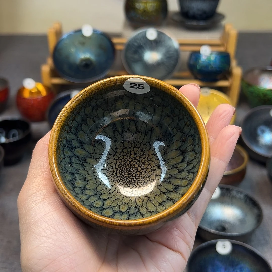 茶盏鹧鸪波体手工