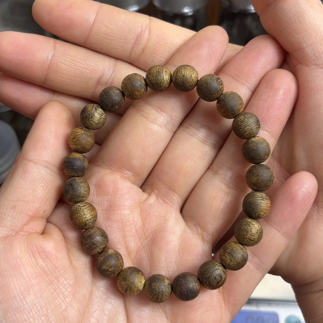 沉香手串奇楠九九沉0.9单圈多样性发一