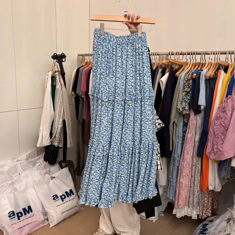 韩国东大门代购dohwaji碎花长裙NO退NO换