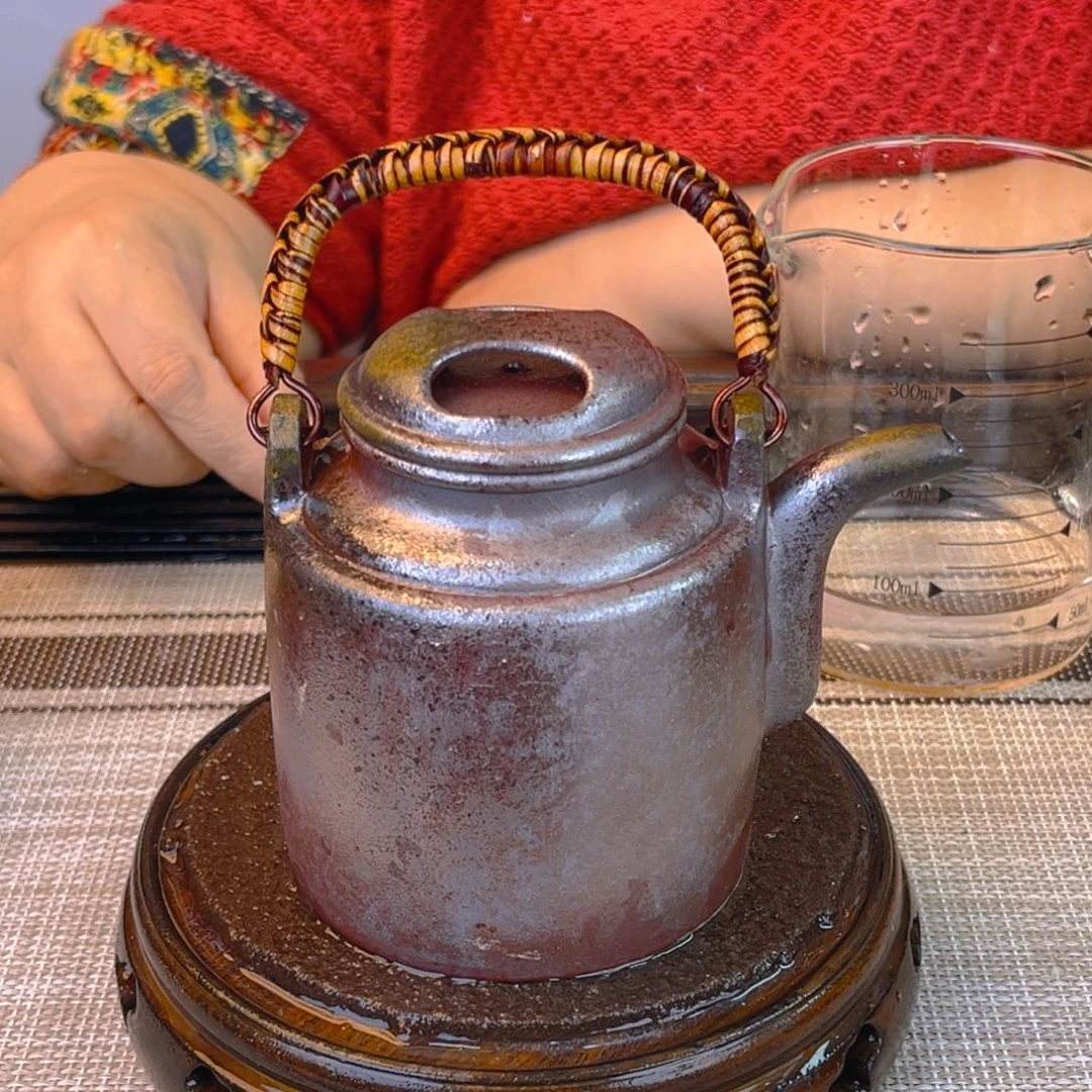 茶壶紫砂底槽清柴烧320cc