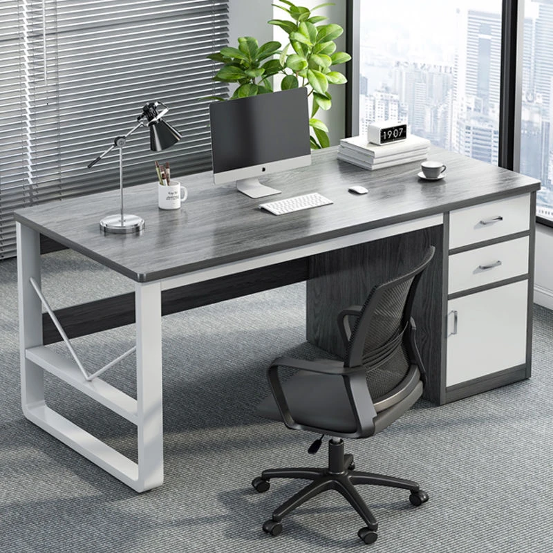 单人办公桌家用书桌员工位简约现代现代办公桌老板桌子电脑桌
