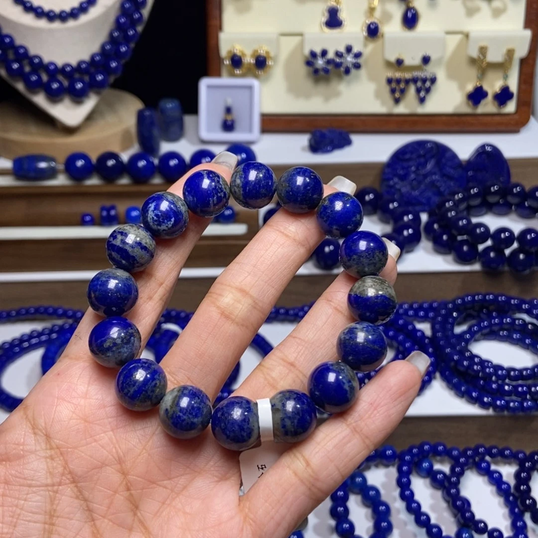 青金石未镶嵌12mm+一颗有瑕 介意勿拍