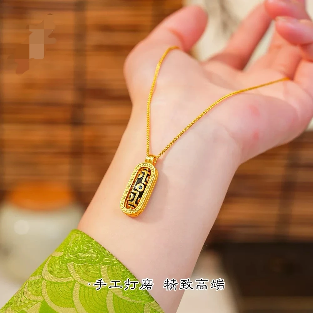 可旋转九眼珠珠项链新中式精致轻奢锁骨链B037