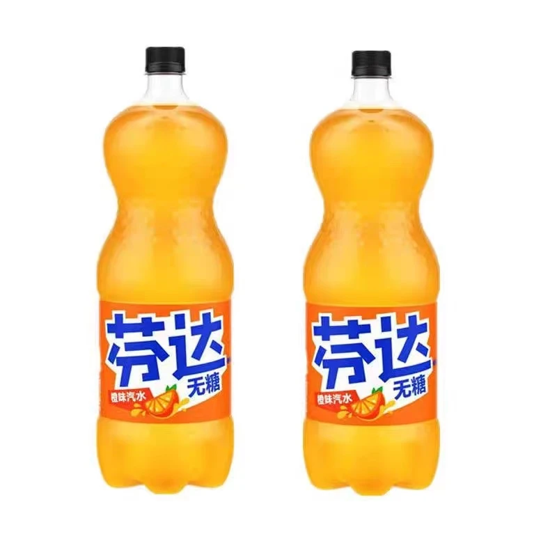 芬达无糖橙味汽水888ml大瓶装碳酸饮料