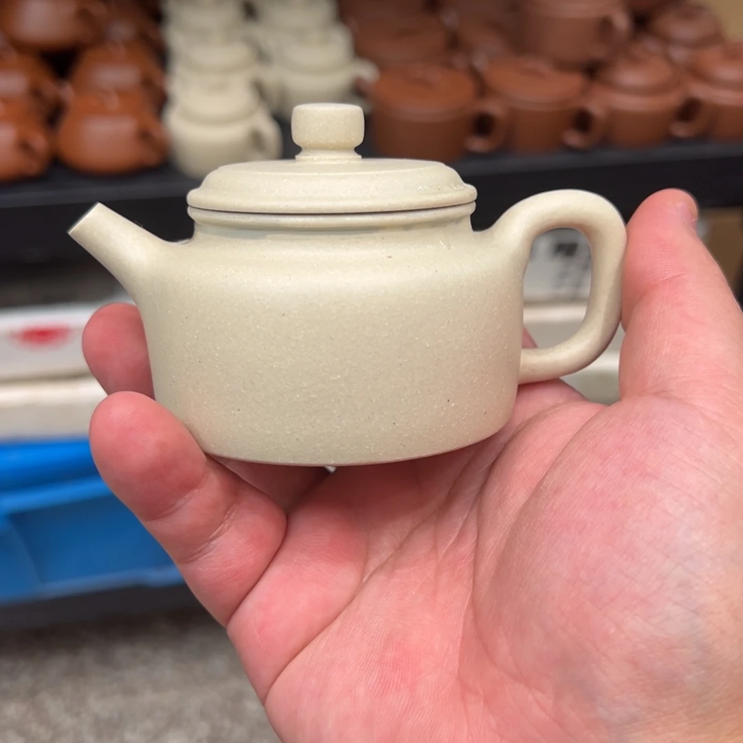茶壶紫砂120cc象牙白德钟