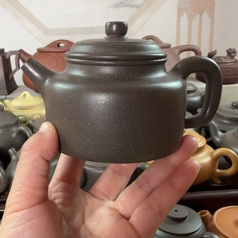 紫砂茶壶梨皮天青230cc