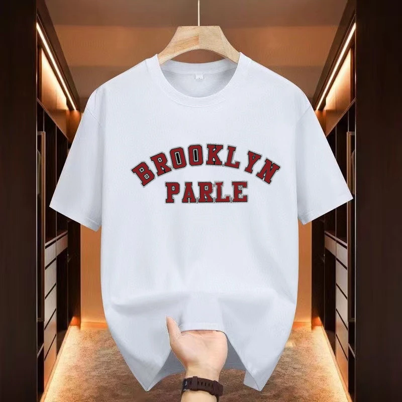 免烫韩版短袖insT恤圆领国潮休闲情侣百搭常规春夏青年男装