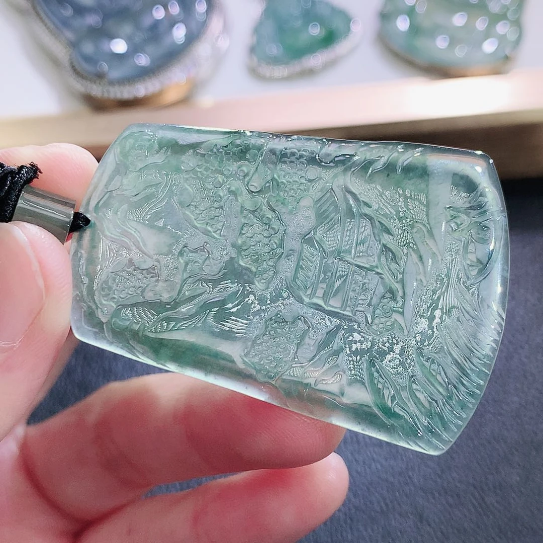 翡翠未镶嵌挂件翡翠