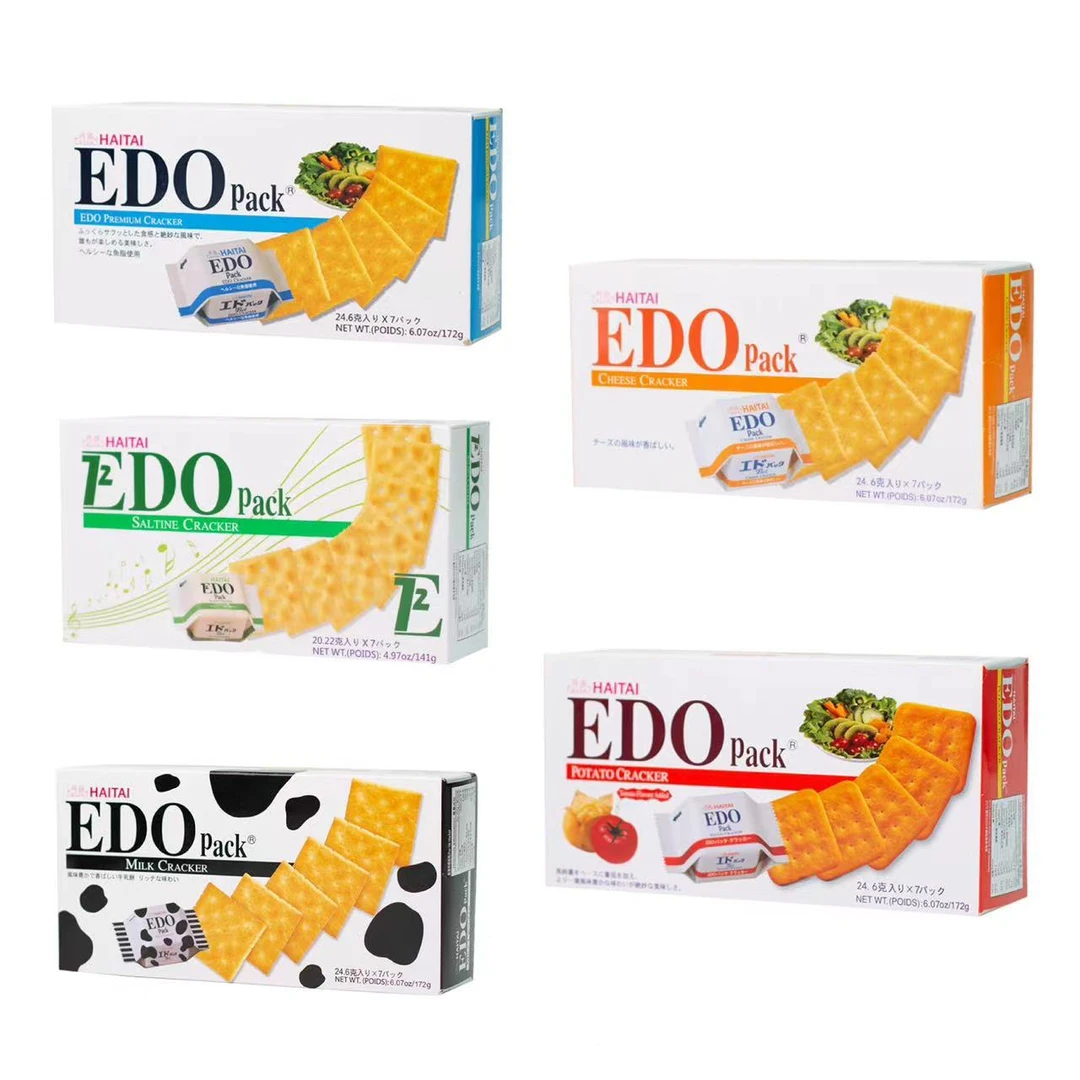 【三盒装】韩国edo饼干酥脆好吃早餐下午茶小零嘴夜宵口味五选三