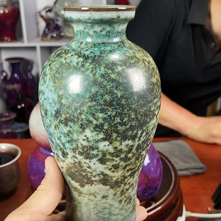 瓷片尚峰钧窑作品摆件