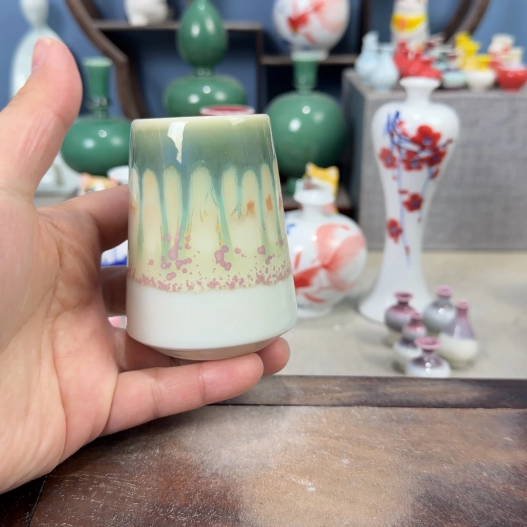 陶瓷手工小花器摆件