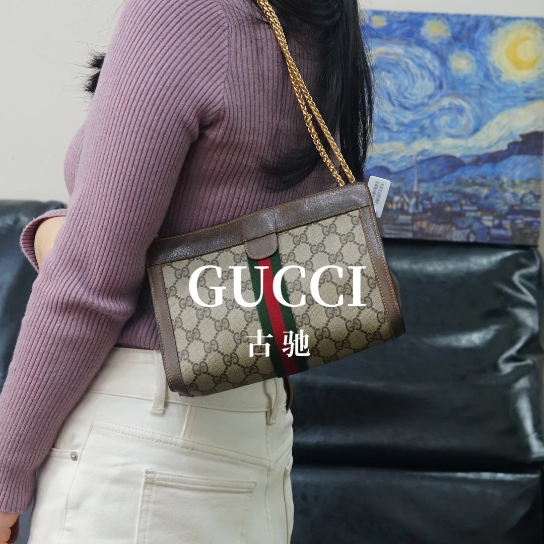 95新 GUCCI/古驰 老花链条包/FYJJ02616232/6232
