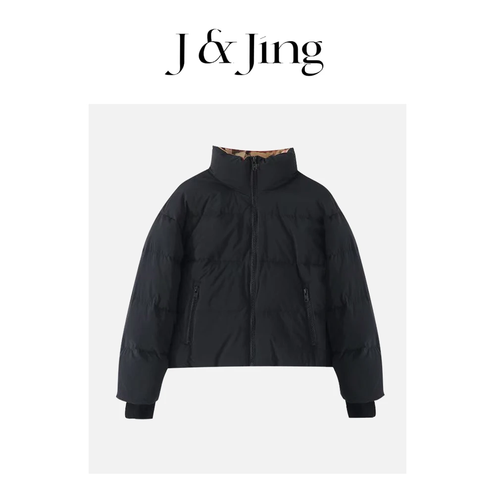 J&Jing-「英伦vibe」-羽绒服！经典格子高级百搭内里羽绒服10646