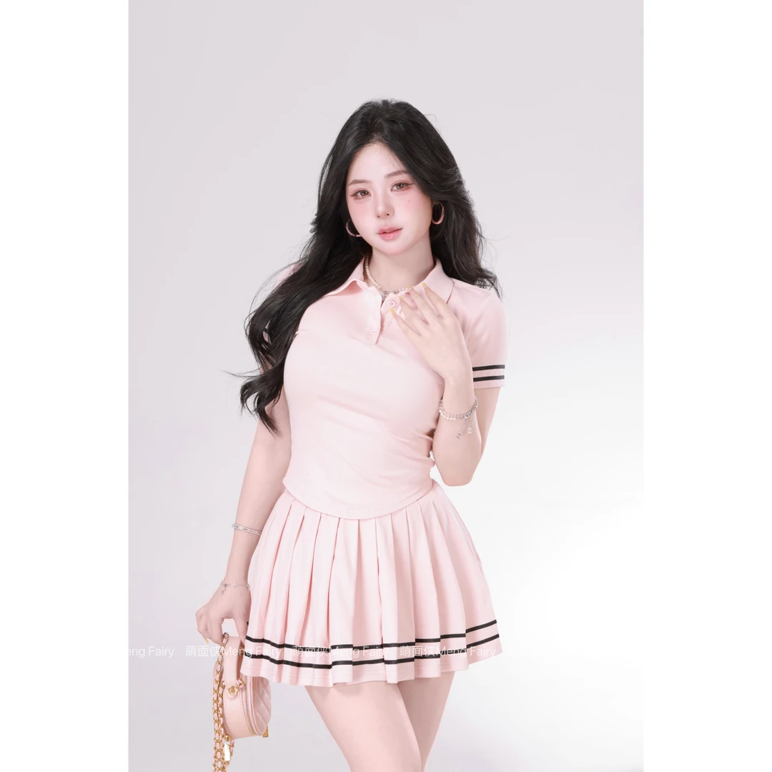 11.3清清萌面侠【伦敦千金感】92棉气质上衣高腰半裙5498M5499M