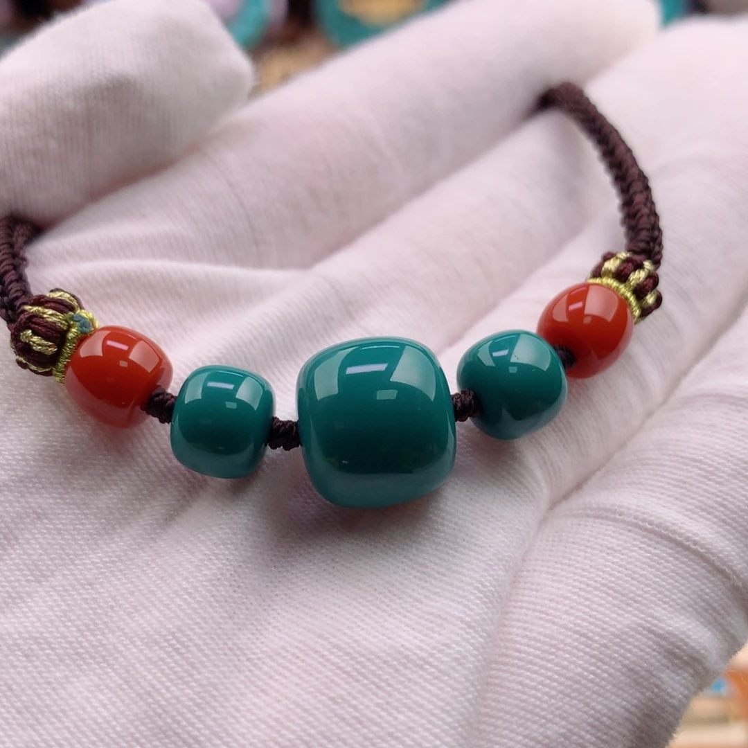 绿松石珠宝奇石未镶嵌锁骨链