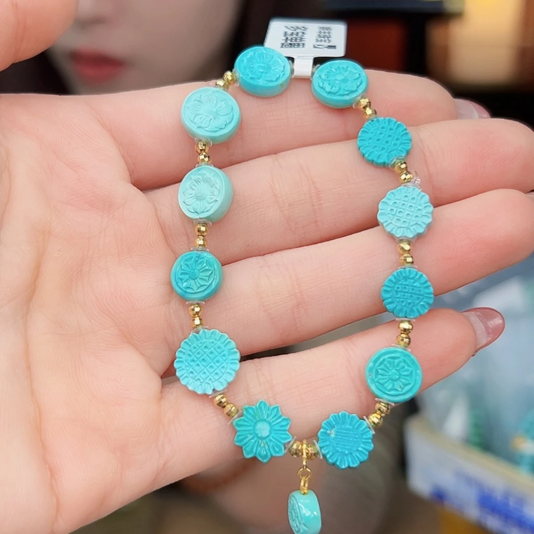 绿松石18K金镶嵌珠宝奇石