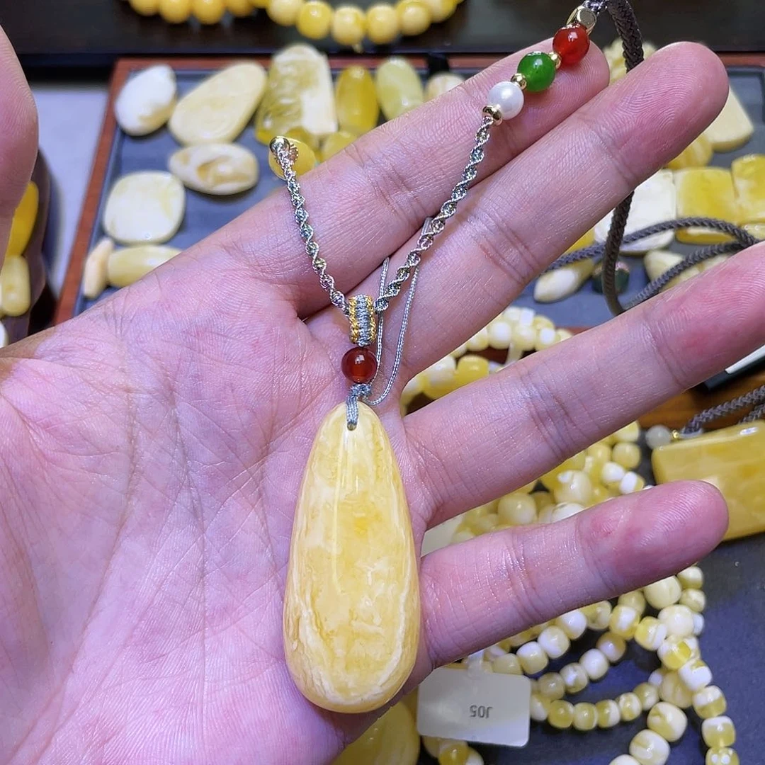 蜜蜡吊坠(赠链)未镶嵌水滴