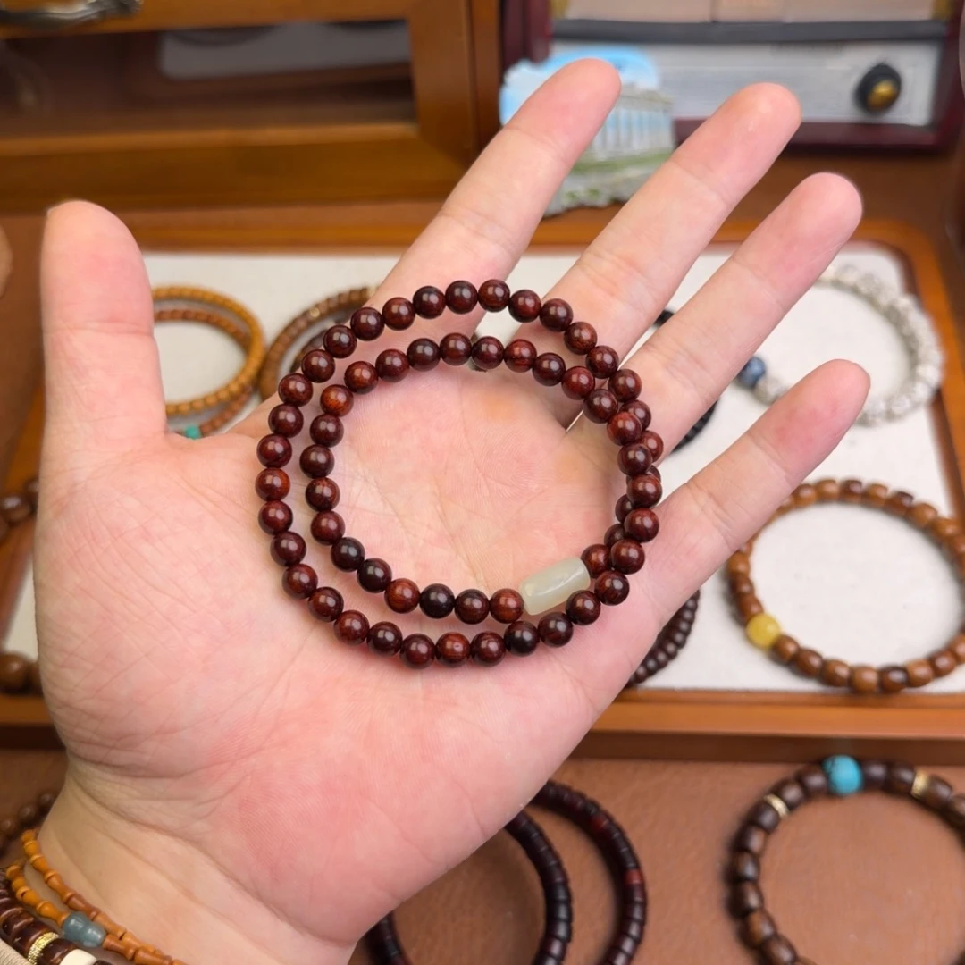 檀香紫檀（小叶紫檀）手串未镶嵌