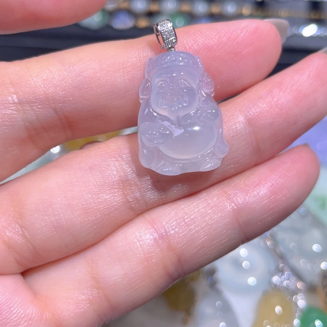 颈饰18K金镶嵌翡翠翡翠