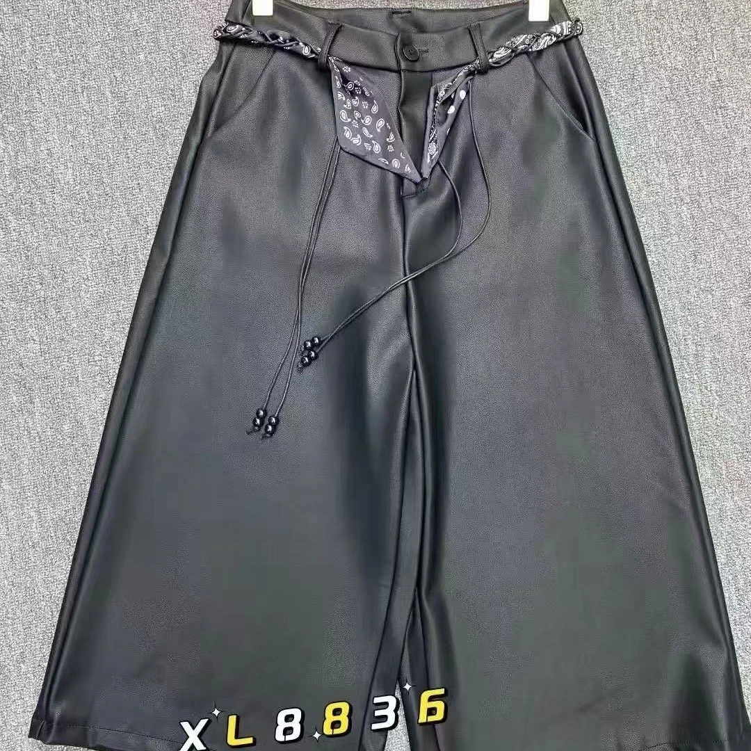 8836加厚皮裤八分皮裤