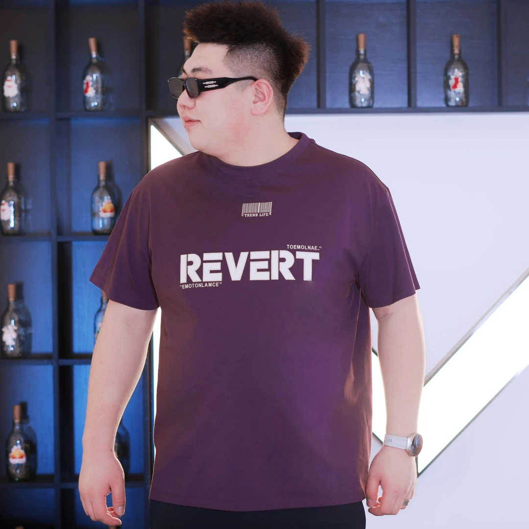 大码男装 春季新款 短袖71295字母